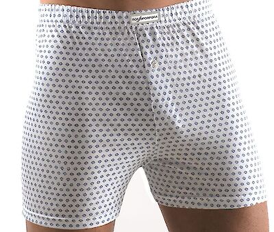 Foto di BOXER UOMO SINGOLO BIANCO STAMPATO TAG.M4 100% COTONE