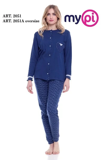 PIGIAMA DONNA APERTO OVER MYPI 100% COTONE