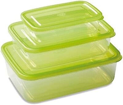 Foto di CONTENITORI IN PLASTICA PER ALIMENTI  SET 3PZ 3LT, 2LT, 1,2L