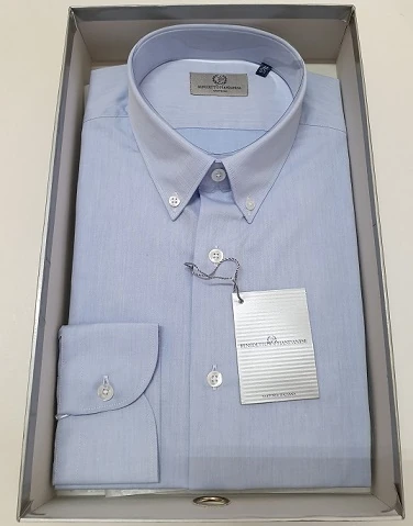 CAMICIA UOMO ART.60C MOD.239 B.D.CELESTE MIS.37-47