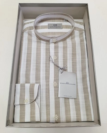 CAMICIA UOMO ART.GIG MOD.COREANA BEIGE MIS.37-44