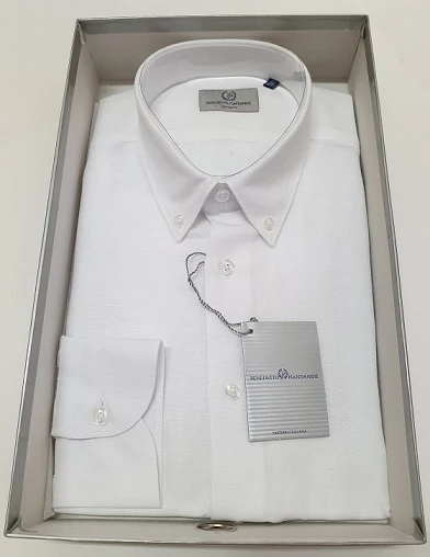 CAMICIA UOMO ART.LINO MOD.239 B.D. BIANCO MIS.37-47