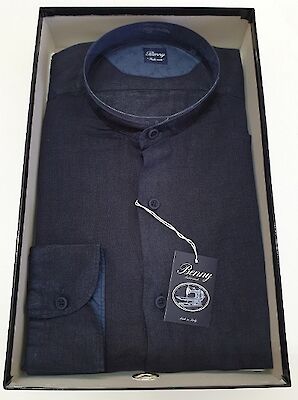 Foto di CAMICIA UOMO ART.LINO MOD.COREANA BLU MIS.38-45