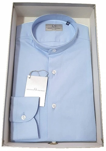 CAMICIA UOMO ART.POP MOD.COREANA CELESTE MIS.37-47