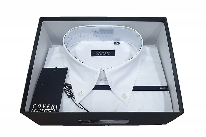 CAMICIA UOMO MAN.LUN. COVERI COL. BOT.DOWN BIA.TAG.M