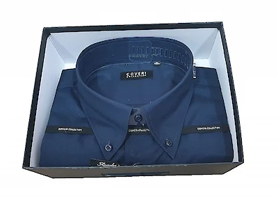 Foto di CAMICIA UOMO MAN.LUN. COVERI COL. BOT.DOWN BLU.TAG.XL