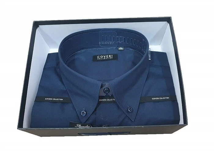 CAMICIA UOMO MAN.LUN. COVERI COL. BOT.DOWN BLU.TAG.XXL