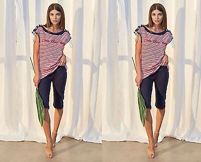 Foto di PIGIAMA DONNA MOD. CAMY ASS.BLU NAVY-FRUTTI ROSSI TAG.S-XL