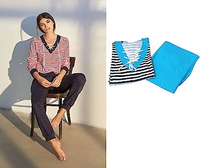 Foto di PIGIAMA DONNA MOD.CHARLOTTE AS.BLU NAVY-FRUTTI ROS. TAG.S-XL