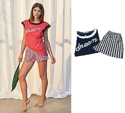 Foto di PIGIAMA DONNA MOD.COREN ASS.BLU NAVY-FRUTTI ROSSI TAG.S-XL
