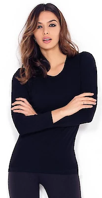 Foto di MAGLIA DONNA M/L PARICOLLO NERO TG.S3
