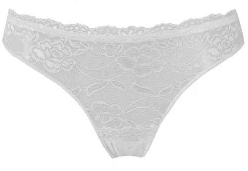 SLIP BRASILIANO DONNA SING. BIANCO PIZZO TAG.L5