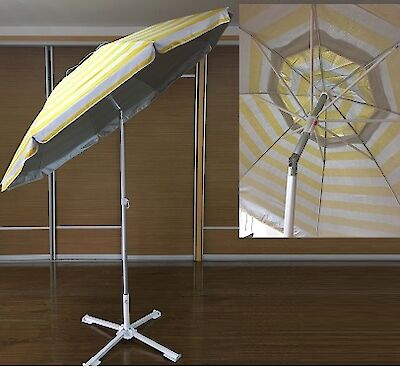 Foto di OMBRELLONE MARE 150GR POLIESTERE SILVER AIRVENT 200/8 32/32