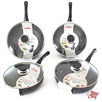 Foto di PADELLA ALTA WOK VULC.GRIGIA S/FONDO IND.26CM C/COPERCHIO-