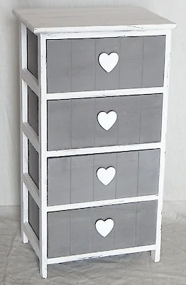 Foto di MOBILE CASSETTIERA IN LEGNO CON 4 CASSETTI 40X29X73CM