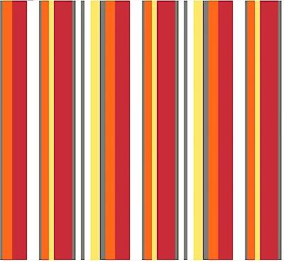 Foto di TESSUTO POLICOTONE H.140CM 140GSM RIGATO ARANCIO