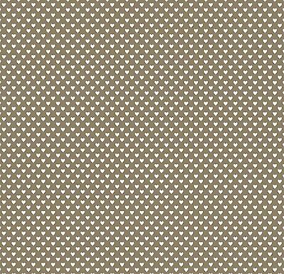 Foto di TESSUTO POLICOTONE H.140CM 140GSM CUORI  TORTORA
