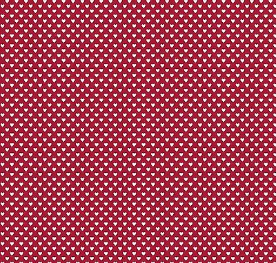 Foto di TESSUTO POLICOTONE H.140CM 140GSM CUORI ROSSO