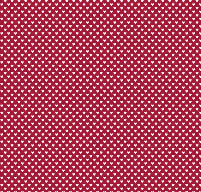 TESSUTO POLICOTONE H.140CM 140GSM CUORI ROSSO