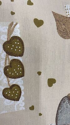 Foto di TESSUTO POLICOTONE H.280CM 140GSM SHABBY CUORE MARRONE
