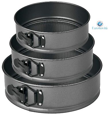 Foto di FORMINE TORTIERE A CERNIERA SET 3 PZ. CM 24-26-28