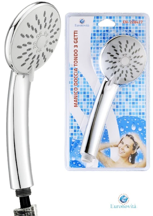 MANICO DOCCIA TONDO 3 GETTI SILVER 9921354C