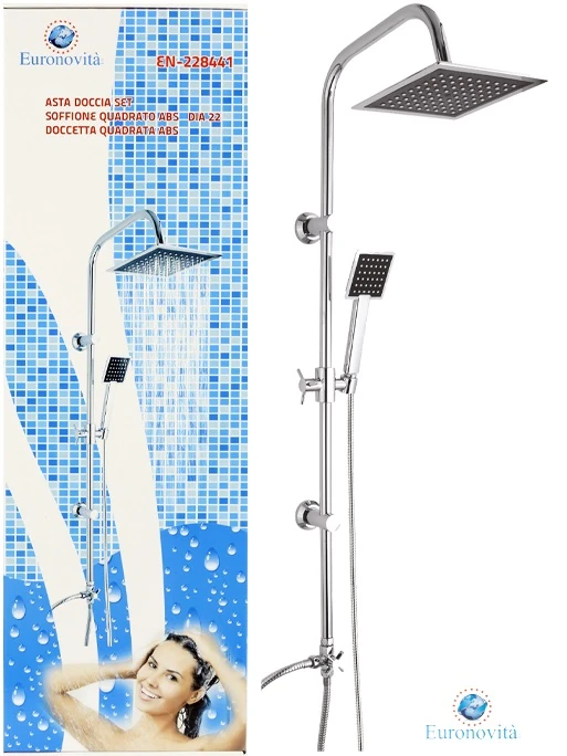 DOCCETTA CON ASTA E  SOFFIONE QUADR.ABS CM.22+ DOCCETTA QUAD