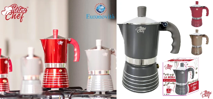 CAFFETTIERA COLORATA  1 TZ LINEA PIETRA CHEF