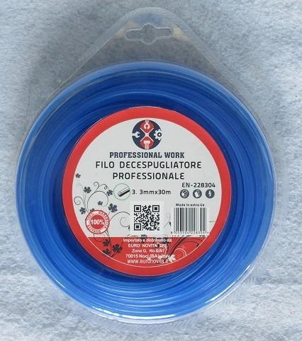 FILO DECESPUGLIATORE PROFESSIONALE 3.3X30M TONDO BLU IN BLIS
