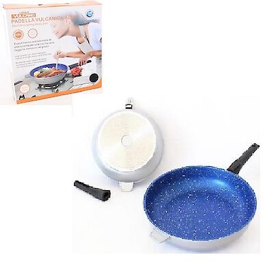 Foto di PADELLA VULCANICA ALTA BLU 24CM C/MANICO RIM.