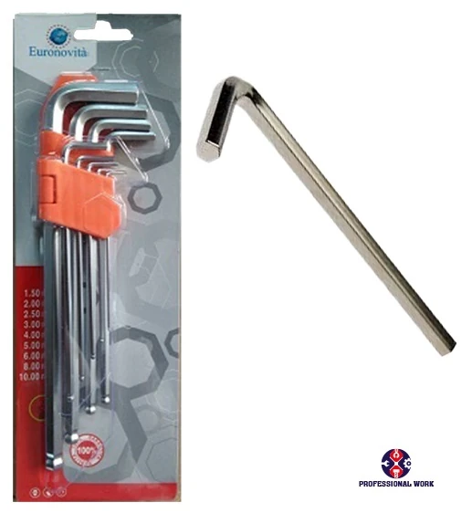 CHIAVI XL ATTACCO ESAGONALE SET 9PZ
