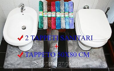Foto di TAPPETO MICROFIBRA GENIO SET 3 PEZZI ROSA