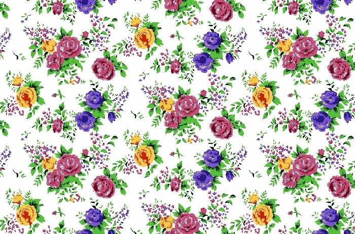 TESSUTO POLICOTONE H.140CM 80GSM ROSE MULTICOLOR