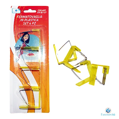 Foto di FERMATOVAGLIE PLASTICA 4PZ