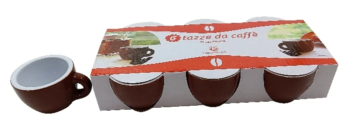 TAZZA DA BAR 6PZ BASSA MARRONE
