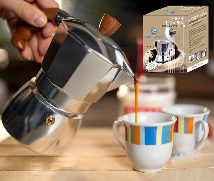 CAFFETTIERA RADICA LUSSO 6TZ MAN. NOCE