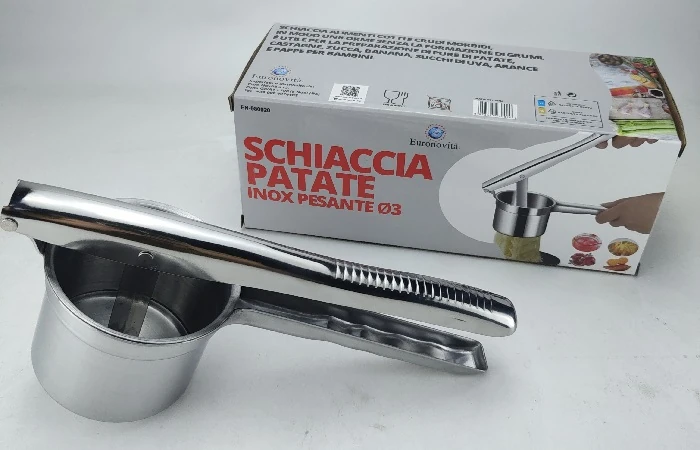 SCHIACCIA PATATE SS 1 DISCO 5mm in acciaio
