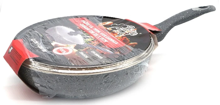 PADELLA WOK VULCANICA GRIGIA CM.30X8,5