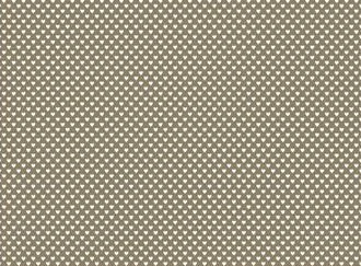 Foto di TESSUTO POLICOTONE H.140CM 80GSM CUORICINI MARRONE