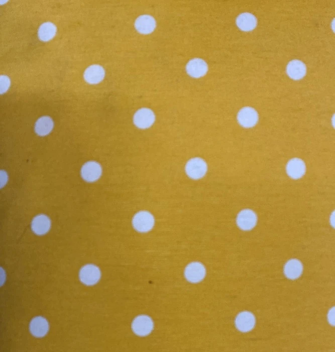TESSUTO POLICOTONE H.280CM 140GSM GIALLO POIS BIANCO