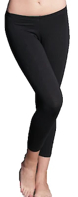 Foto di LEGGINGS DONNA NERO 90% COTONE 10% ELASTAN MOD. LUNGO