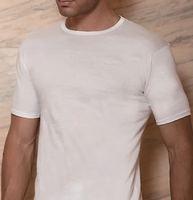 Foto di MAGLIA UOMO BIANCA 100% COTONE M/M PARICOLLO