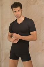 Foto di MAGLIA UOMO NERO 100% COTONE M/M PARICOLLO