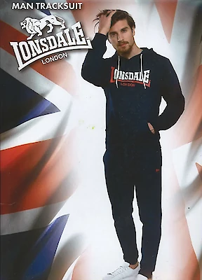 Foto di TUTA LONSDALE UOMO CON CAPPUCCIO REAL NAVY