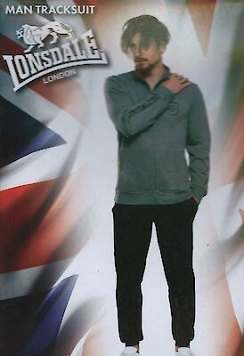 Foto di TUTA LONSDALE UOMO FULL ZIP MEDIUM GREY MELANGE