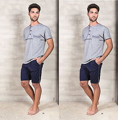 Foto di PIGIAMA UOMO MOD.MARK ASS.GRIGIO-JEANS TAG.S-XL