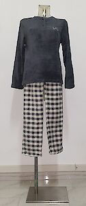 Foto di PIGIAMA DONNA CORAL FLAN.100% POL.ANTRACITE/GRIGIO TG.S-XL