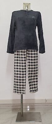 Foto di PIGIAMA DONNA CORAL FLAN.100% POL.ANTRACITE/GRIGIO TG.S-XL
