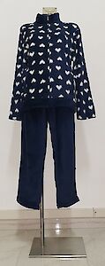 Foto di PIGIAMA DONNA CORAL FLAN.100% POL.ANTRACITE/BLU TG.S-XL