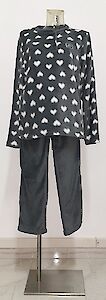 Foto di PIGIAMA DONNA CORAL FLAN.100% POL.ANTRACITE/BLU TG.S-XL